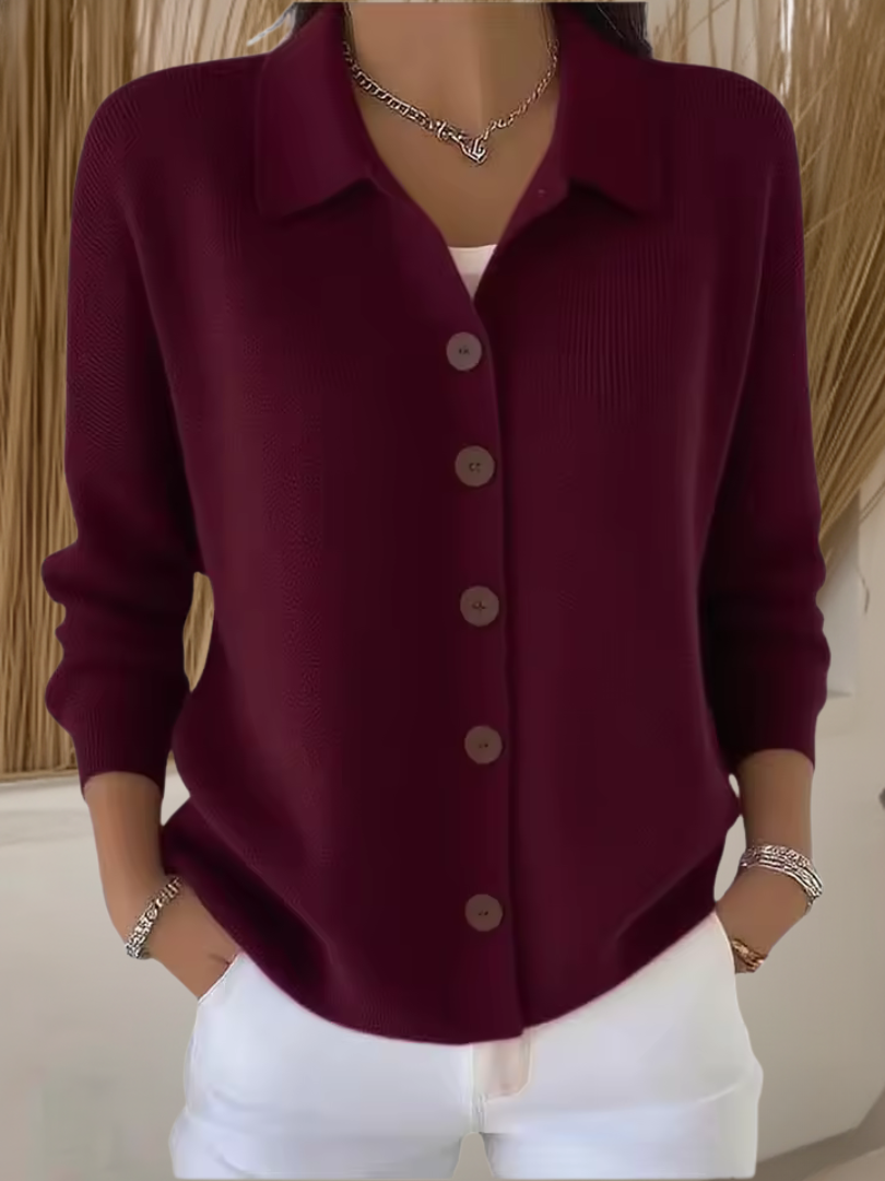 Hanelie™ | Pull Tricoté Boutonné Confortable