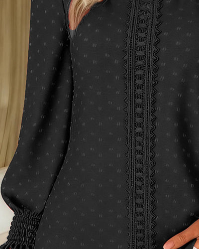 Amy | Blouse à manches bouffantes avec col rond