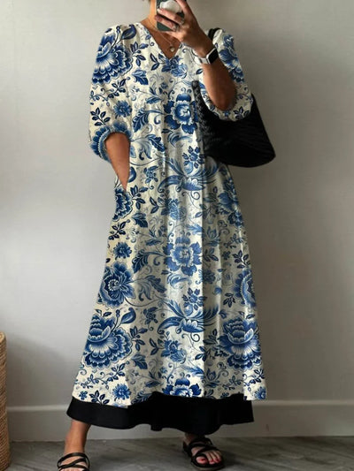 Elara | Robe Maxi Artistic Flow