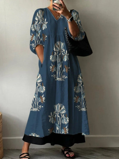 Elara | Robe Maxi Artistic Flow