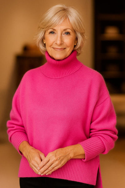 Cittra – Pull à col roulé surdimensionné à côtes